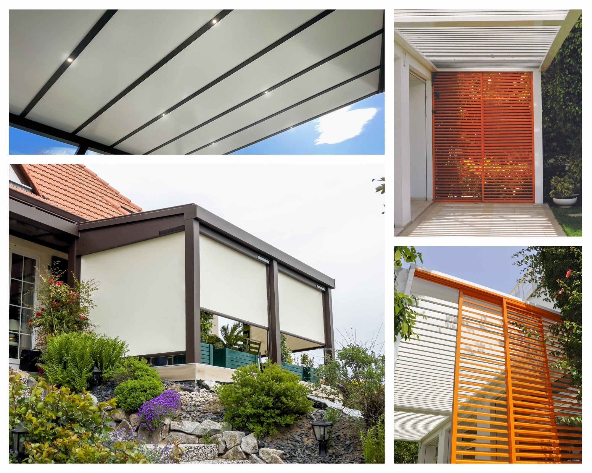 Stores ZIP, éclairage LED intégré, persiennes en bois, de nombreuses options de personnalisation sont disponibles pour rendre votre pergola unique.