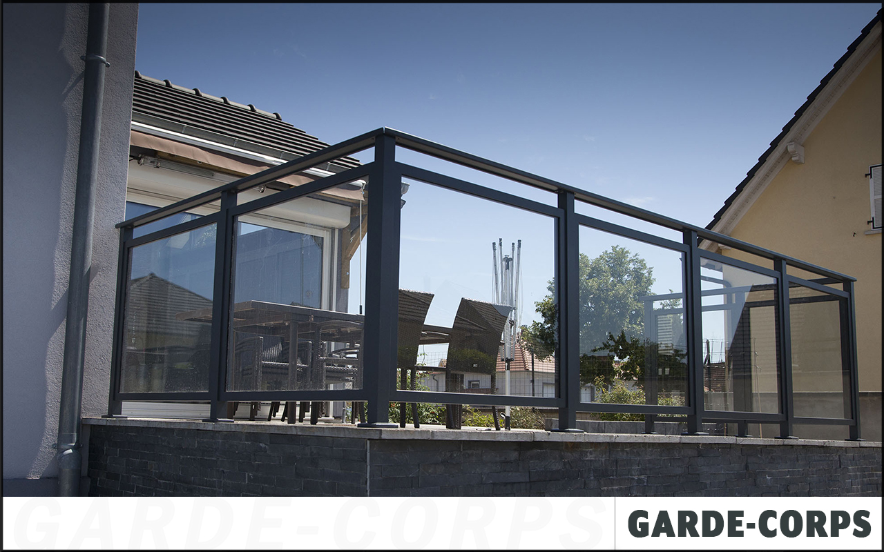 Garde-corps en aluminium sur mesure