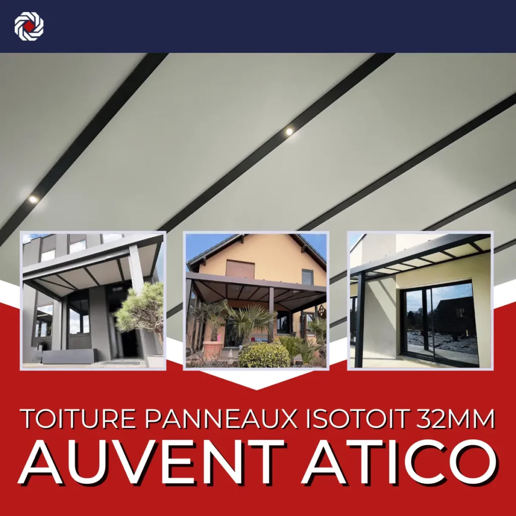 Auvent d'aluminium en polycarbonate : Balcon Dépôt