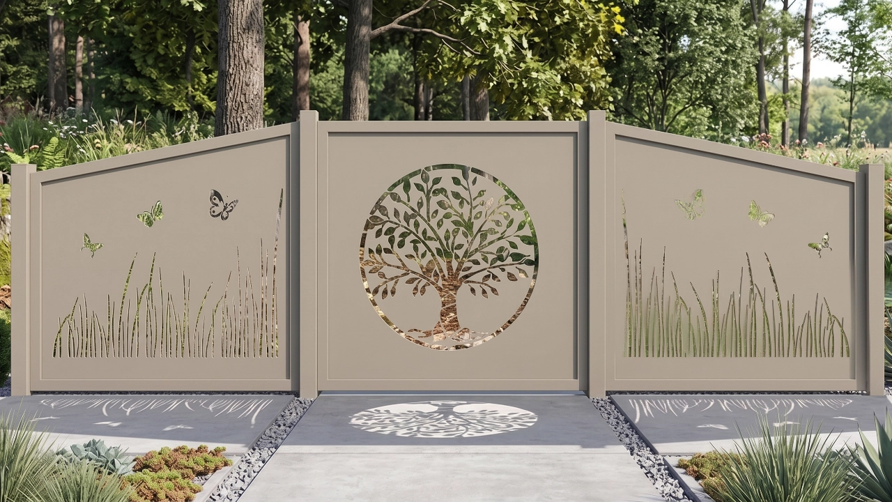 Visuel_Clotures_Aluminium_Bredok Clôture aluminium avec motif arbre de vie