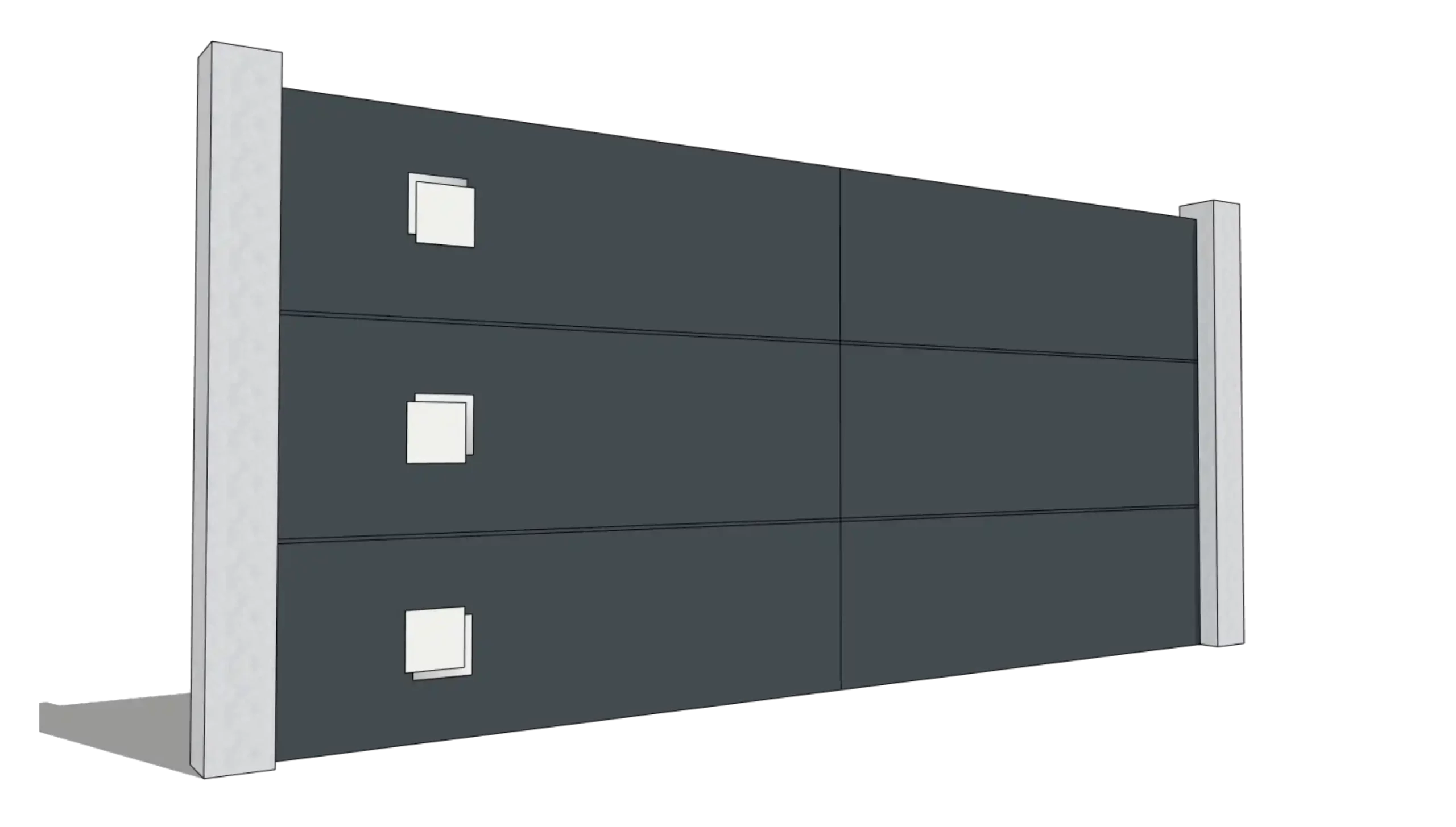 Portail alu Modèle SELECT Classique avec hublots "Bredok"