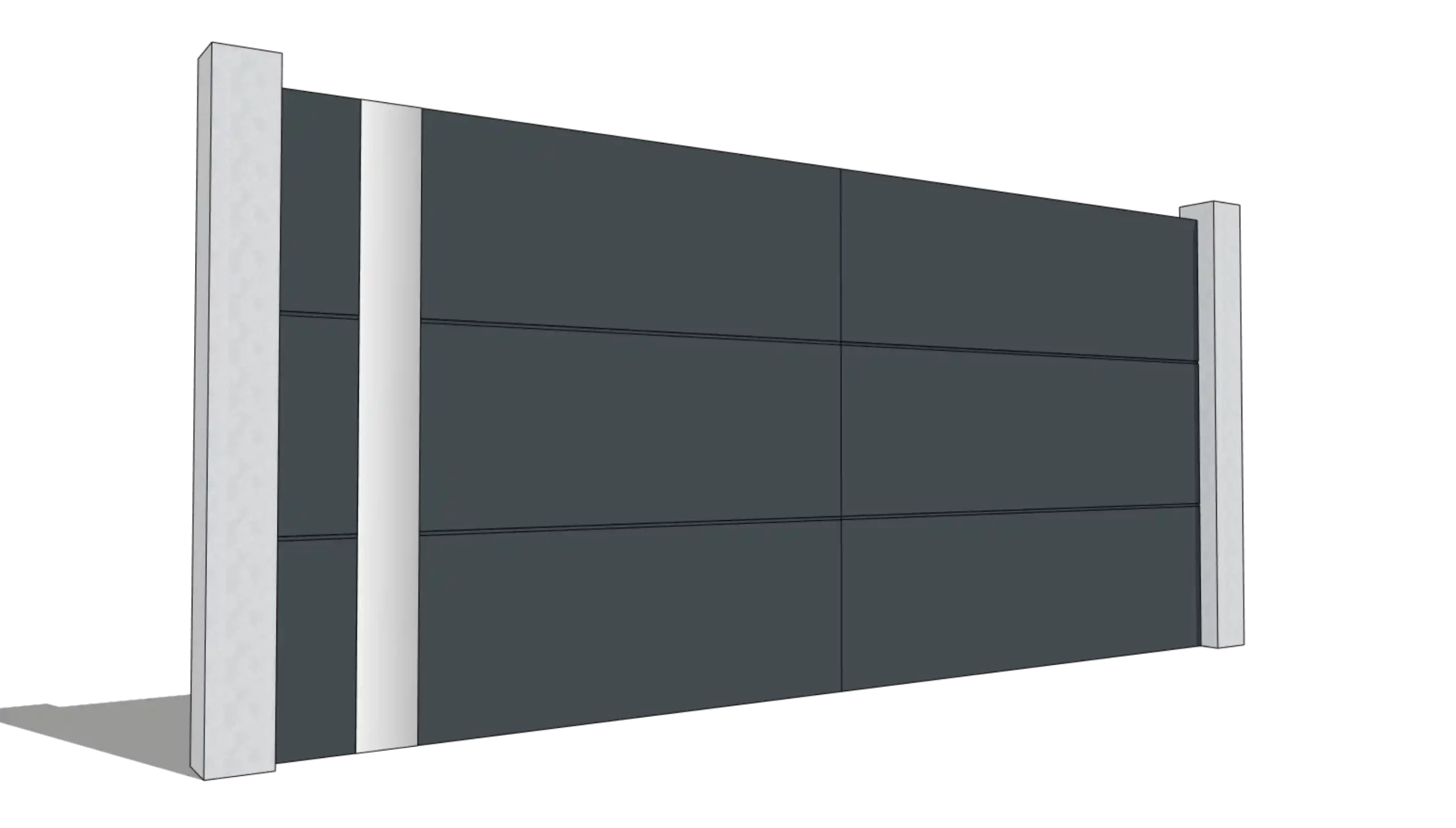 Portail alu Modèle SELECT Classique avec motif alu brossé "S10"