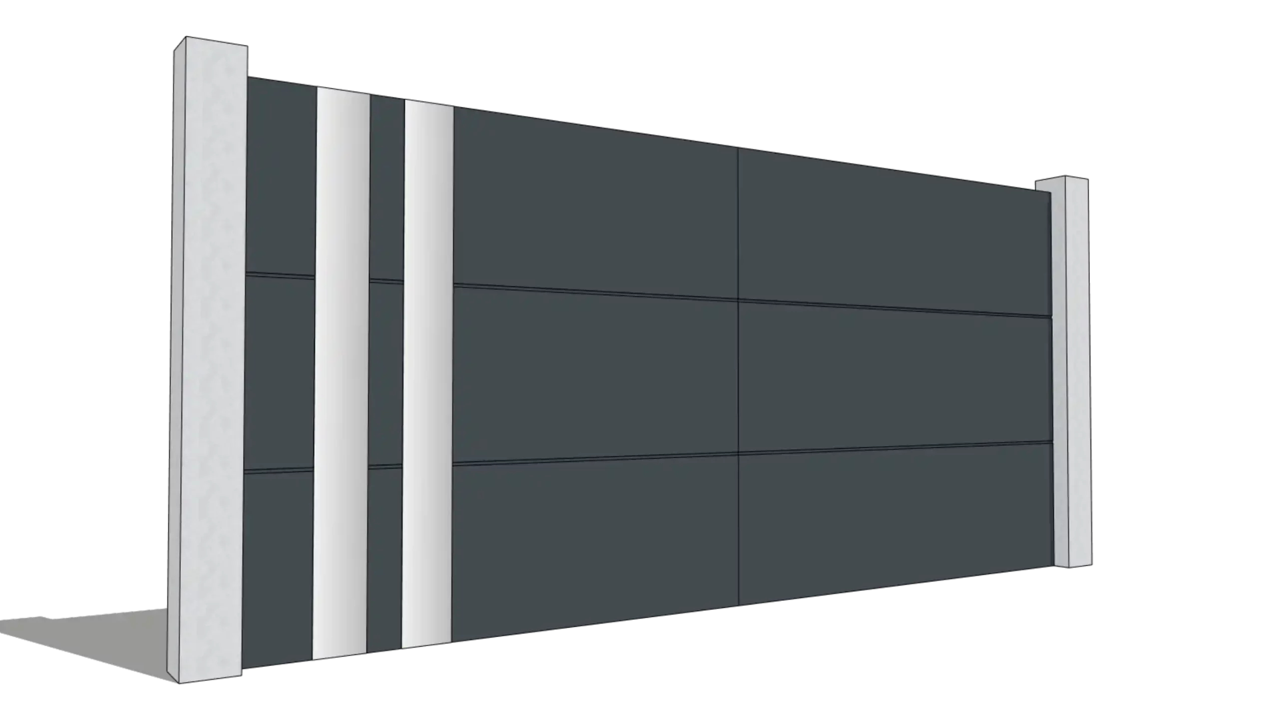 Portail alu Modèle SELECT Classique avec motif alu brossé "S11"