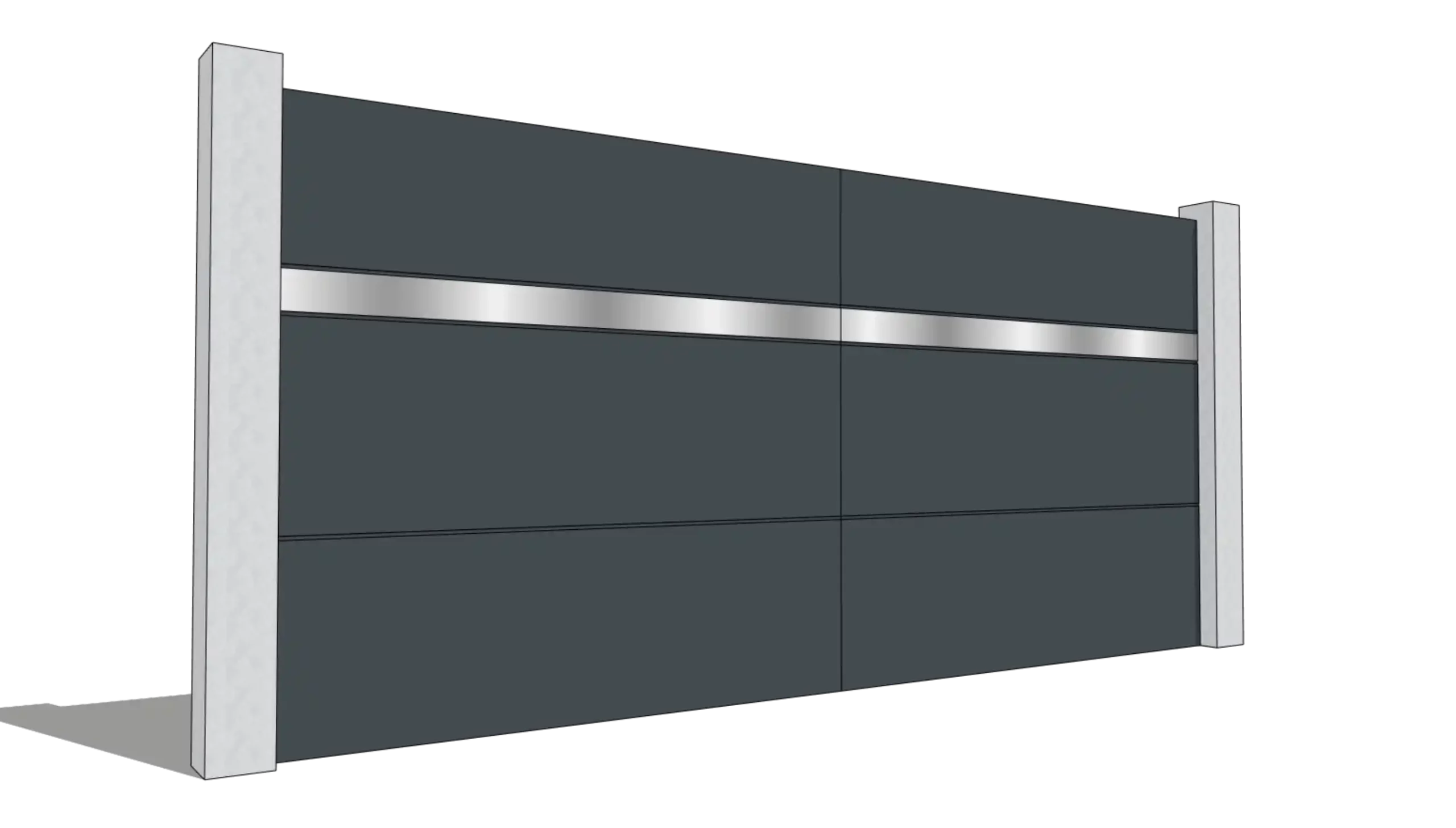 Portail alu Modèle SELECT Classique avec motif alu brossé "S9"