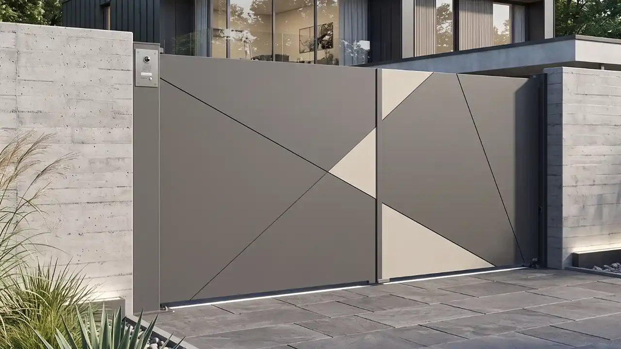 Portail alu SELECT Prism sur mesure par Bredok