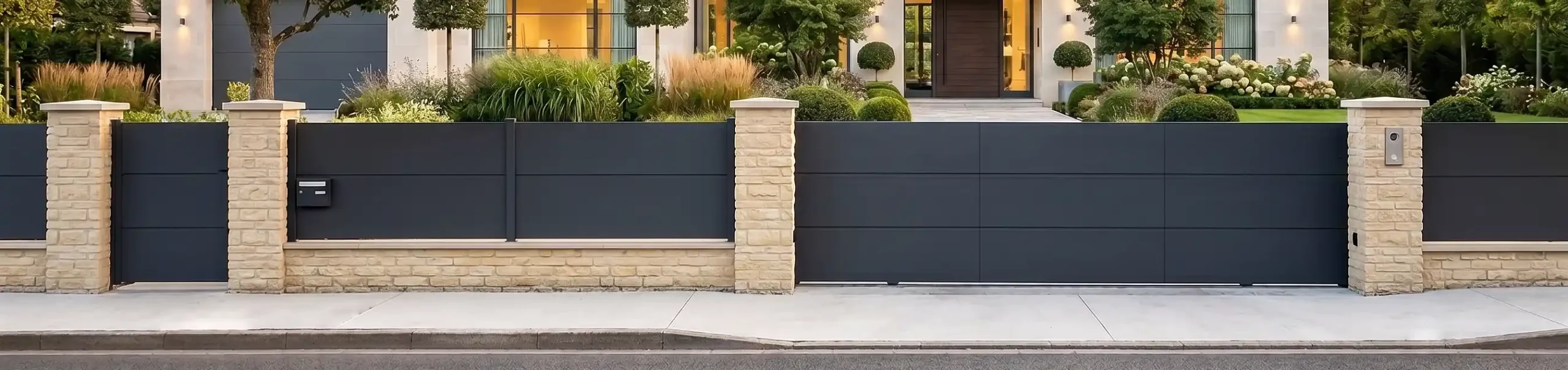 Portillon, clôture et portail en aluminium de la gamme SELECT par Bredok